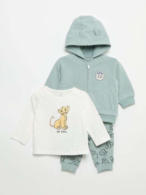 Conjunto de 3 peças 'Disney' - Camisola + calças + T-shirt de manga comprida - Kiabi