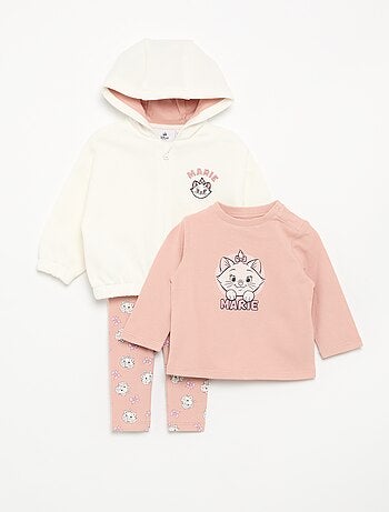 Conjunto de 3 peças 'Disney' - camisola com capuz + T-shirt + legging