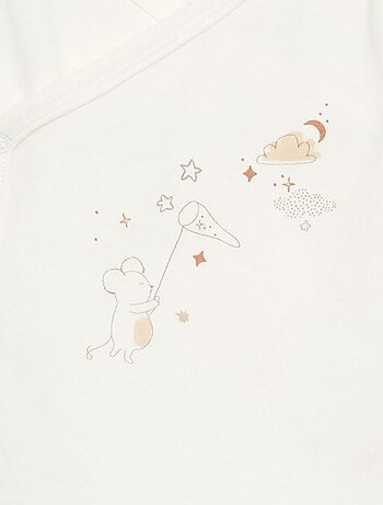 Conjunto de 3 peças 'Petit Béguin' - Body + pijama + doudou
