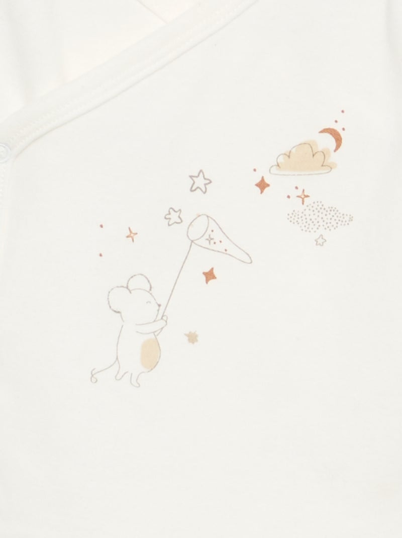 Conjunto de 3 peças 'Petit Béguin' - Body + pijama + doudou Bege - Kiabi