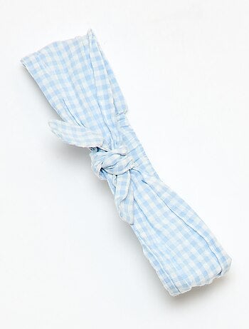 Conjunto de 3 peças: túnica + calções + fita de cabelo em vichy