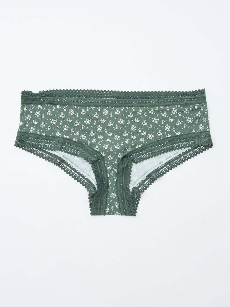 Conjunto de 3 shorties em microfibra estampada Verde - Kiabi