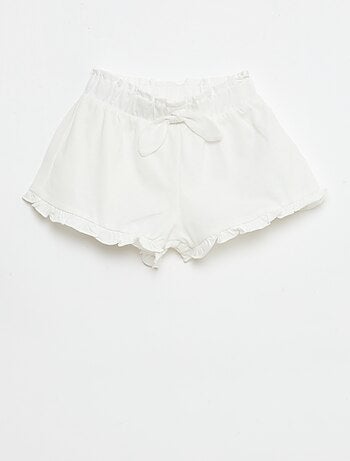 Conjunto de 3 shorts lisos com folhos