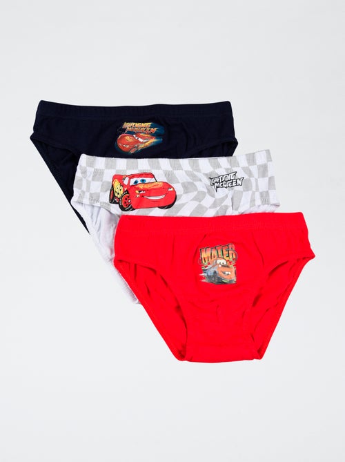 Conjunto de 3 slips 'Suncity' 'Disney' 'Cars' em algodão - Kiabi