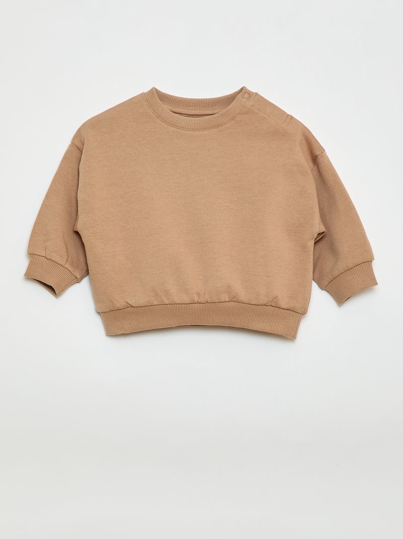Conjunto de 3 sweatshirts lisas Bege - Kiabi
