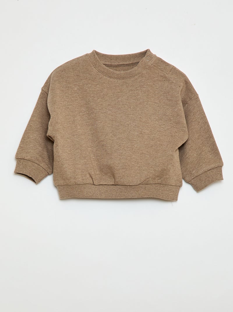 Conjunto de 3 sweatshirts lisas Bege - Kiabi