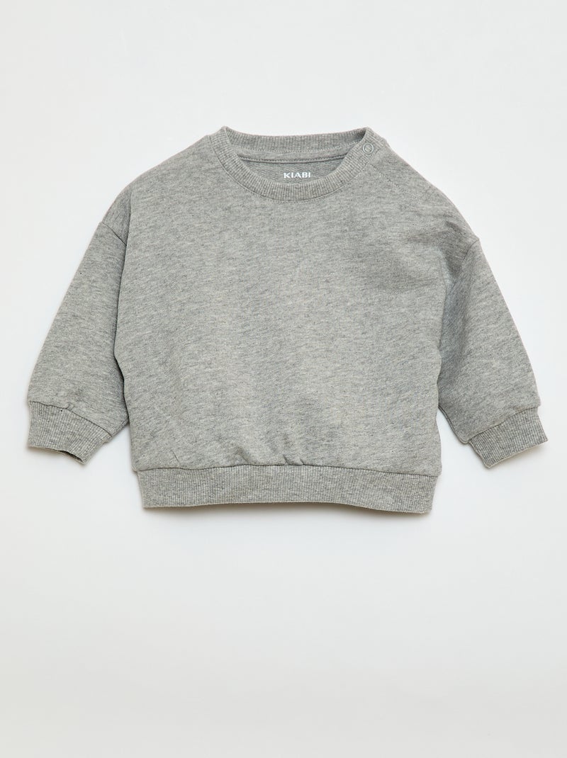 Conjunto de 3 sweatshirts lisas Cinza - Kiabi