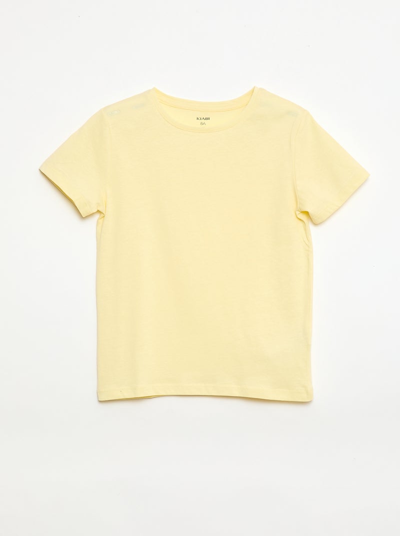 Conjunto de 3 t-shirts de manga curta Amarelo - Kiabi