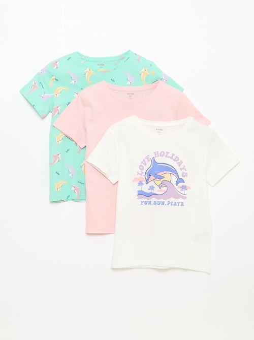 Conjunto de 3 t-shirts de manga curta - Kiabi