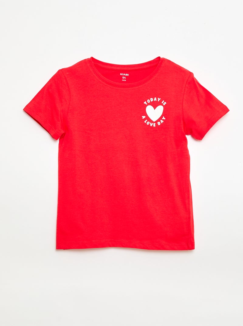 Conjunto de 3 t-shirts de manga curta Vermelho - Kiabi