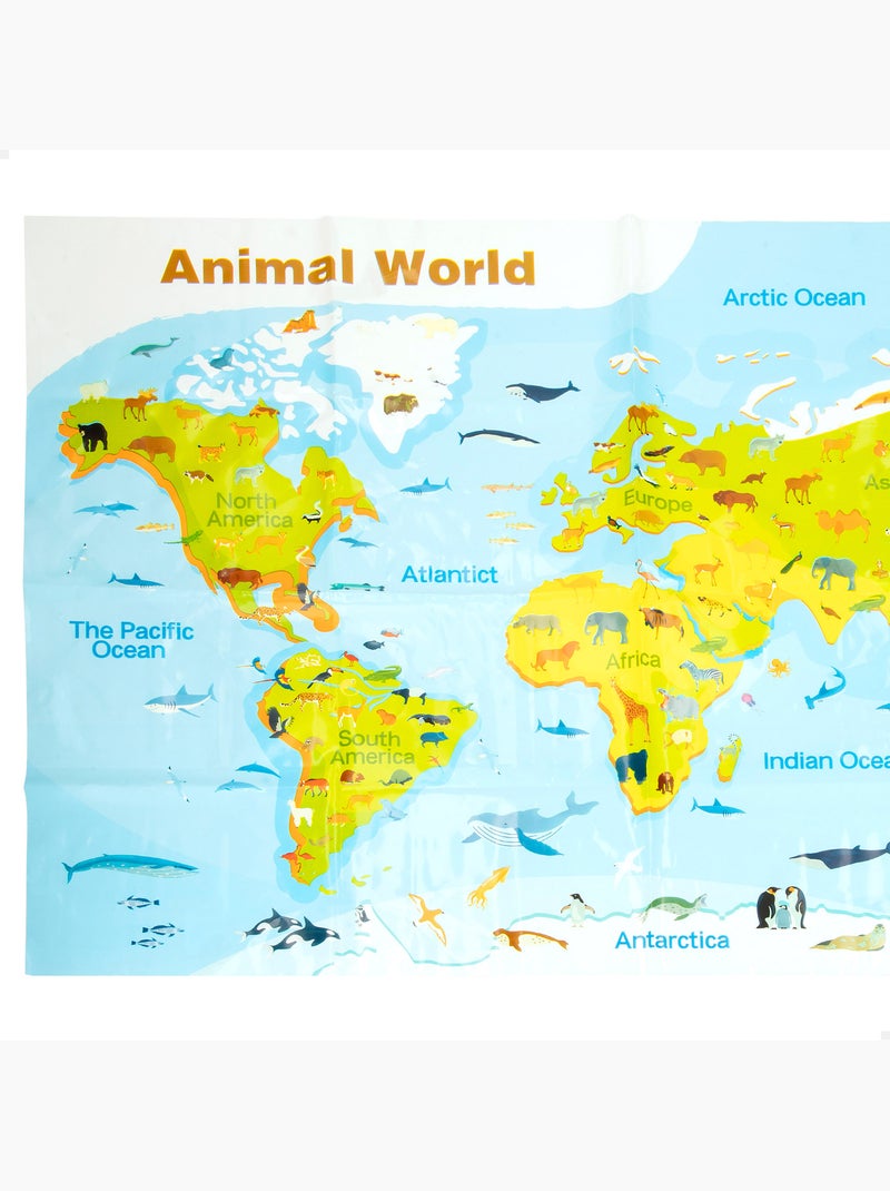 Conjunto de 30 peças de animais marinhos com tapete e acessórios. Animal world N/D - Kiabi