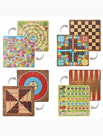 Conjunto de 365 jogos de tabuleiro com caixa de metal cb games
