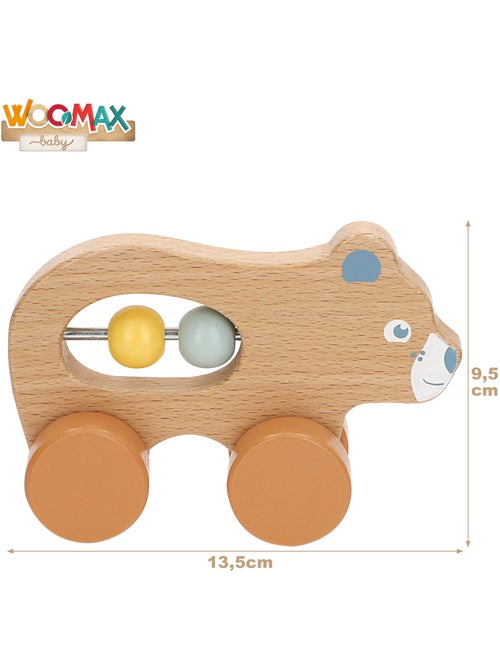 Conjunto de 4 chocalhos de madeira para recém-nascidos WOOMAX - Kiabi Conjunto de 4 chocalhos de madeira para recém-nascidos WOOMAX - Kiabi