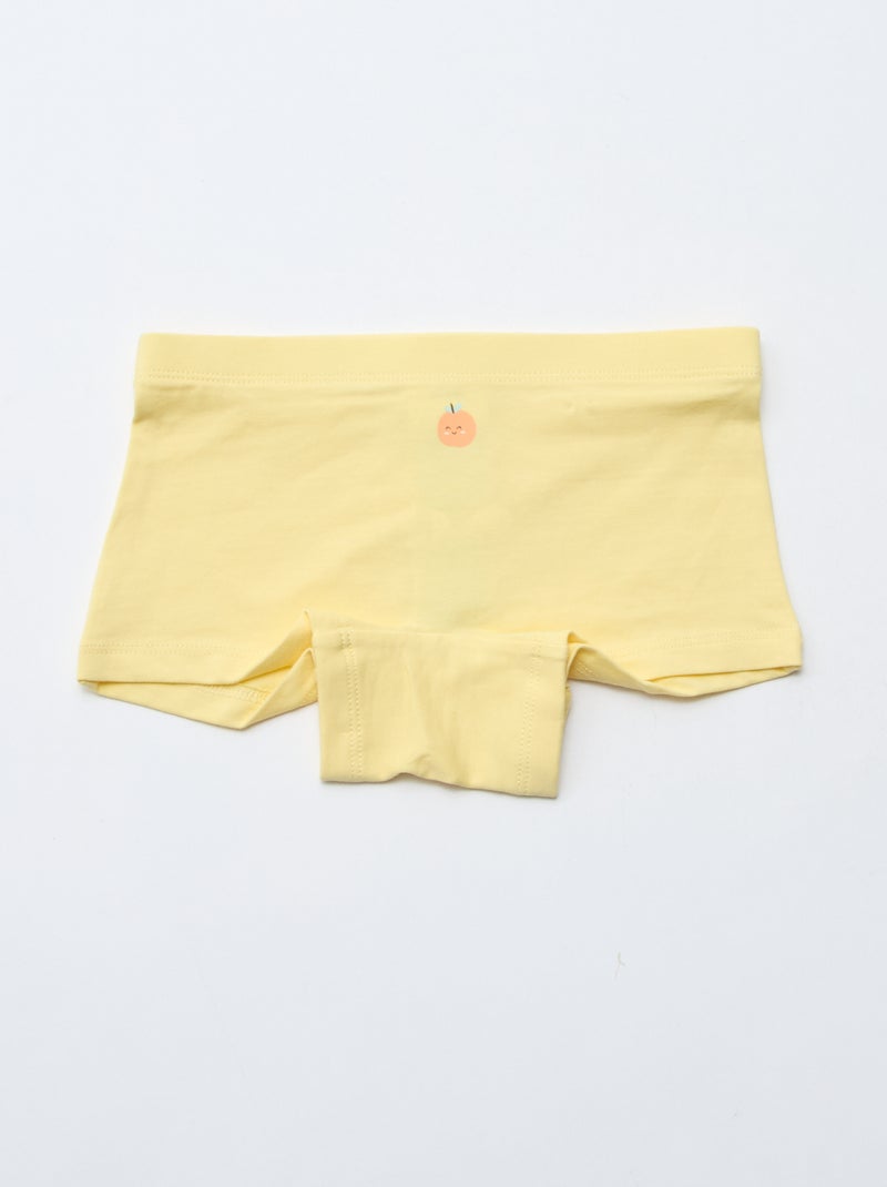 Conjunto de 4 cuecas shorty com estampado Amarelo - Kiabi