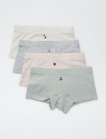 Conjunto de 4 cuecas shorty com estampado