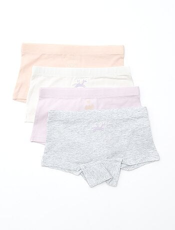 Conjunto de 4 cuecas shorty com estampado