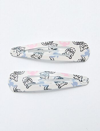 Conjunto de 4 ganchos + 2 elásticos 'Stitch'