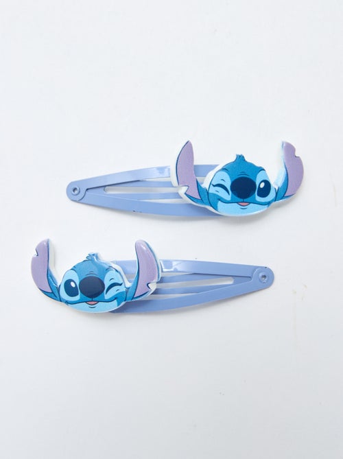 Conjunto de 4 ganchos + 2 elásticos 'Stitch' - Kiabi