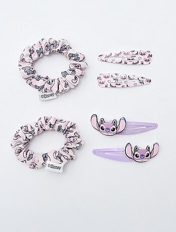 Conjunto de 4 ganchos + 2 elásticos 'Stitch'