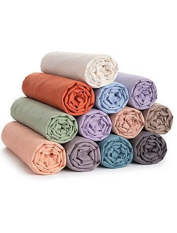 Conjunto de 4 lençóis com elástico algodão promo linge aleatório
