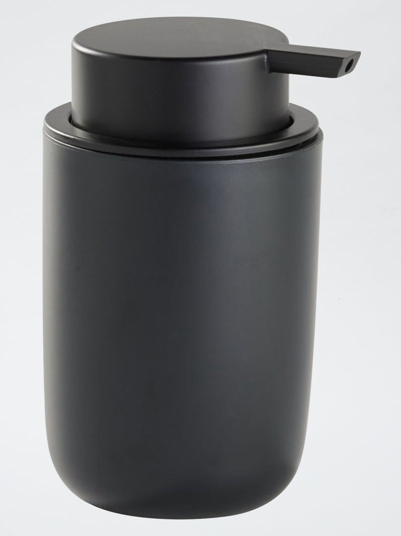 Conjunto de 4 peças: base para sabonete + distribuidor de sabão + copo para escova de dentes + escova de limpeza Preto - Kiabi