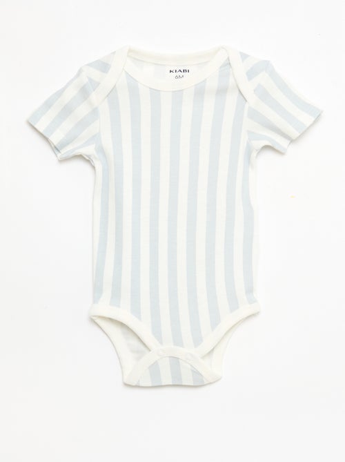 Conjunto de 5 bodies de manga curta em algodão - Kiabi