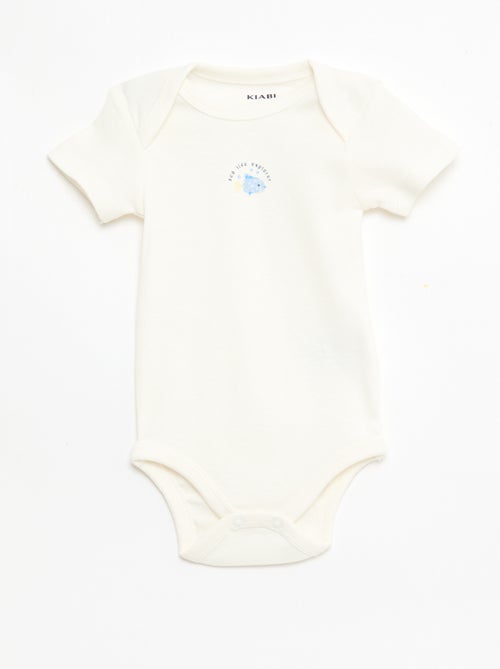 Conjunto de 5 bodies de manga curta em algodão - Kiabi