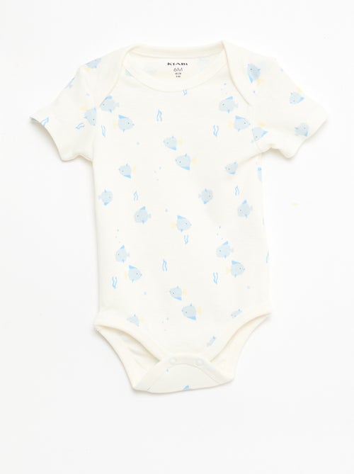 Conjunto de 5 bodies de manga curta em algodão - Kiabi