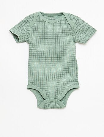 Conjunto de 5 bodies de manga curta em algodão