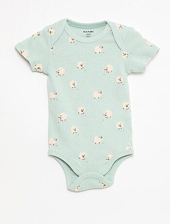 Conjunto de 5 bodies de manga curta em algodão