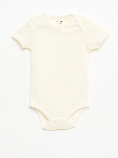 Conjunto de 5 bodies de manga curta em algodão - Kiabi