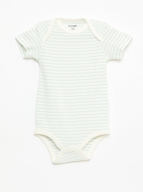 Conjunto de 5 bodies de manga curta em algodão - Kiabi