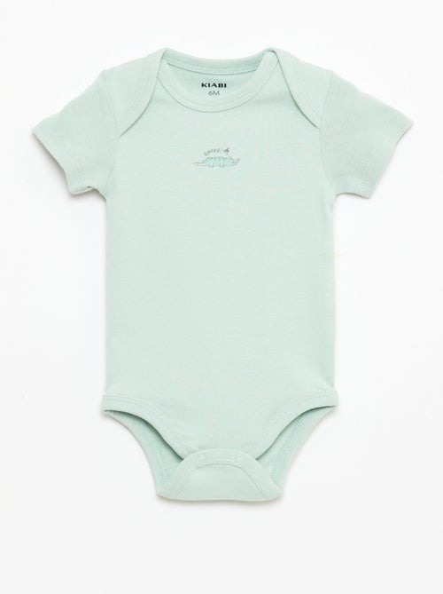 Conjunto de 5 bodies de manga curta em algodão - Kiabi