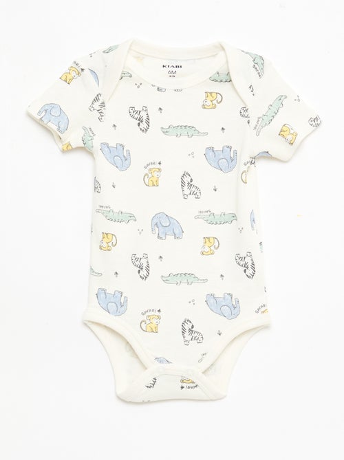 Conjunto de 5 bodies de manga curta em algodão - Kiabi