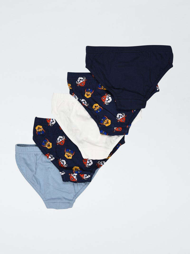 Conjunto de 5 cuecas 'Patrulha Pata' Azul - Kiabi