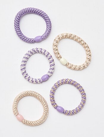 Conjunto de 5 elásticos coloridos