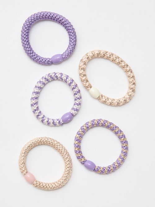 Conjunto de 5 elásticos coloridos - Kiabi