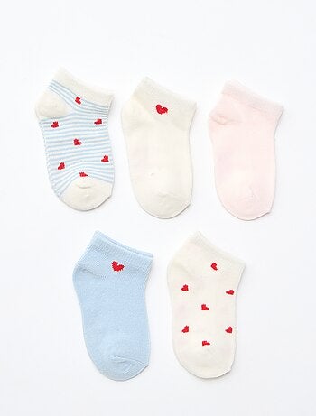 Conjunto de 5 pares de meias invisíveis