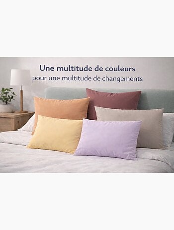 Conjunto de 6 fronhas algodão couleurs aléatoires promo linge