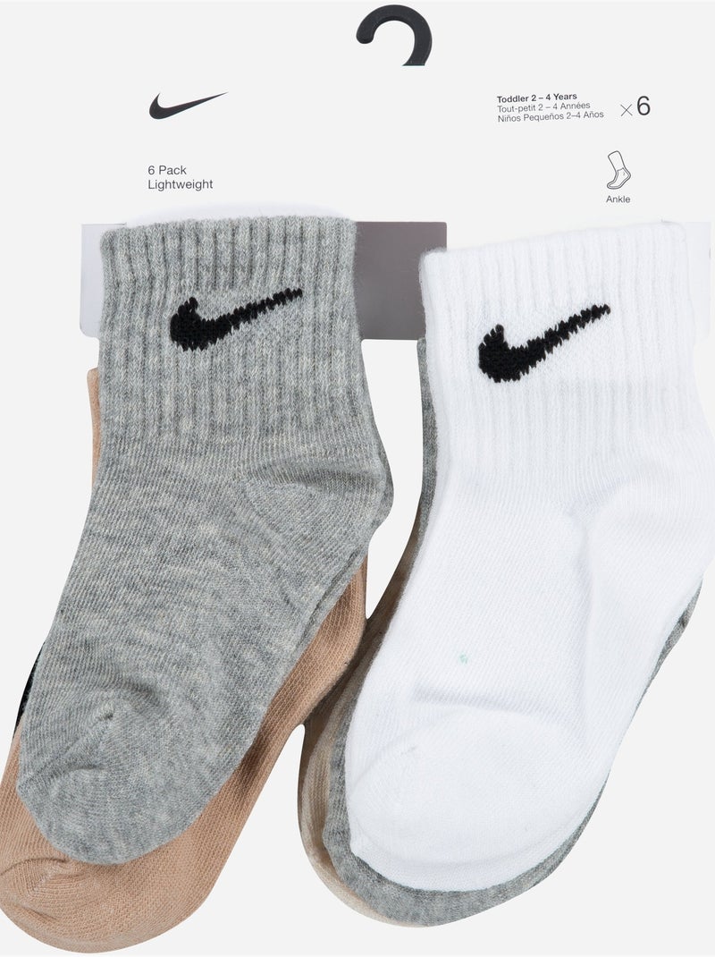 Conjunto de 6 meias - nike Multicolorido - Kiabi