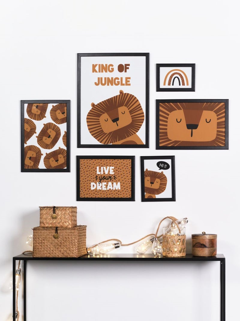 Conjunto de 6 quadros com cartazes AMARELO - Kiabi