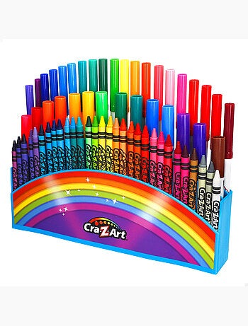 Conjunto de 64 lápis de cor e canetas de feltro cra-z-art