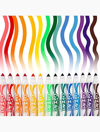 Conjunto de 64 lápis de cor e canetas de feltro cra-z-art