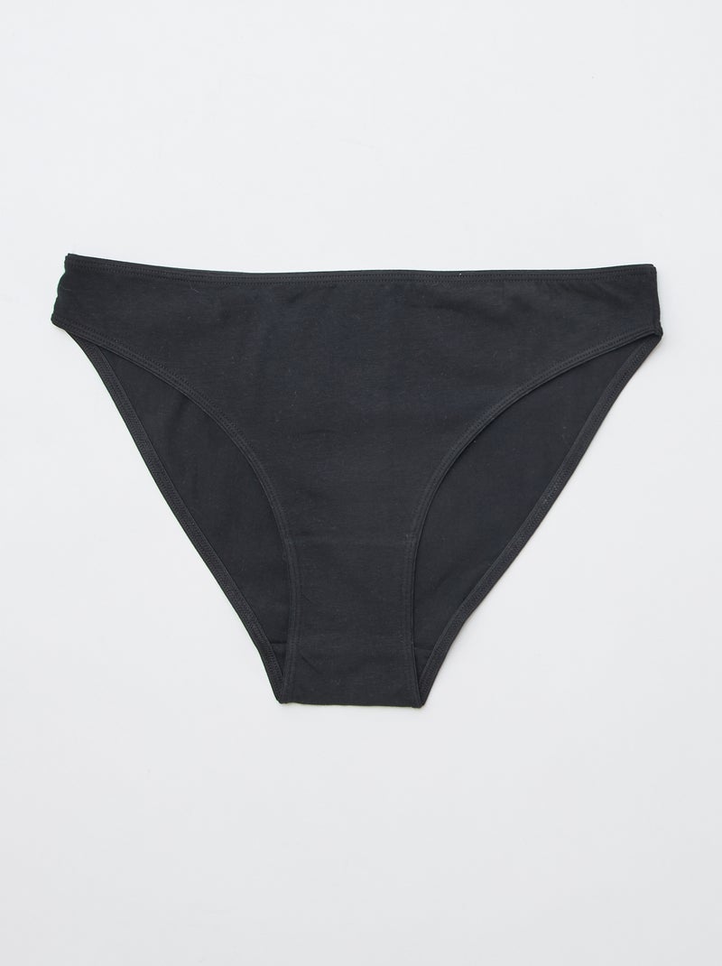 Conjunto de 7 cuecas em algodão Preto - Kiabi