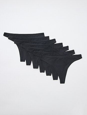 Conjunto de 7 tangas pretas