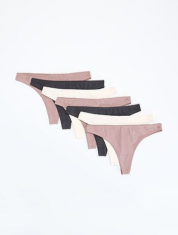 Conjunto de 7 tangas pretas