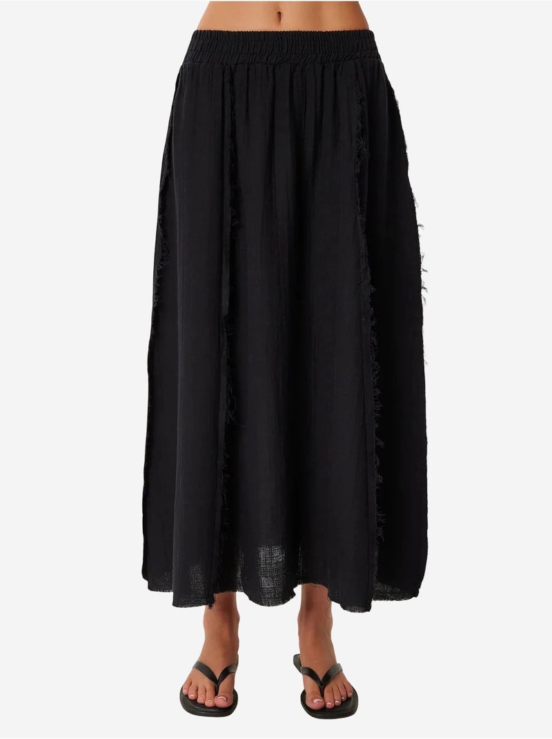 Conjunto de algodão com blusa sem mangas e saia de perna larga istanbul Preto - Kiabi