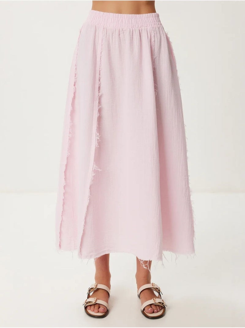 Conjunto de algodão com blusa sem mangas e saia de perna larga istanbul Rosa-claro - Kiabi
