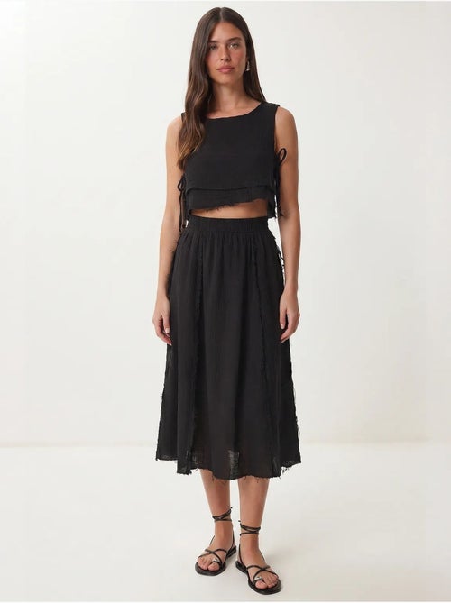 Conjunto de algodão com blusa sem mangas e saia midi istanbul - Kiabi Conjunto de algodão com blusa sem mangas e saia midi istanbul - Kiabi