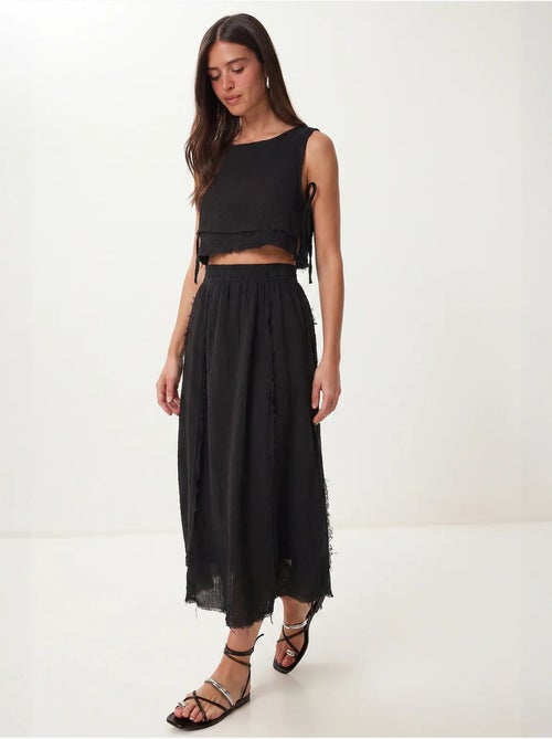 Conjunto de algodão com blusa sem mangas e saia midi istanbul - Kiabi Conjunto de algodão com blusa sem mangas e saia midi istanbul - Kiabi
